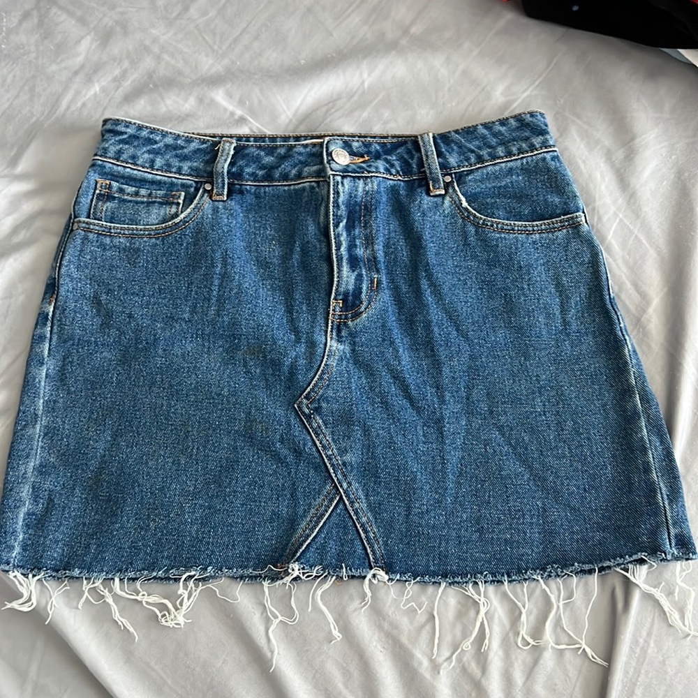 Blue Jean denim mini skirt
